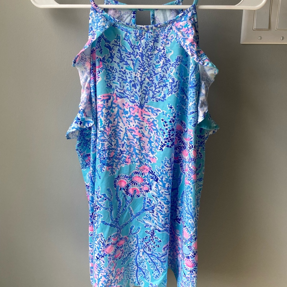 Vibrant Blue and Pink Sleeveless Tank top
